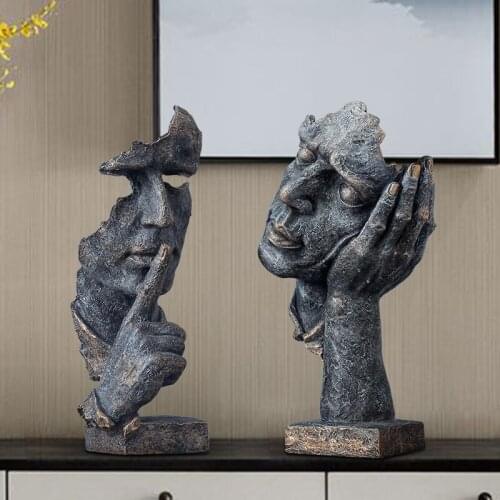 Silence Is Jinbo Ancient Frame Decoration Office Desktop Decoration Creative Study Room Decoration Modern Sculpture Artwork