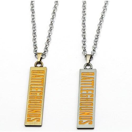 HSIC New Game Playerunknowns Battlegrounds Necklaces PUBG Metal Pendant Necklace For Women Men Jewelry Colar Christmas Gifts HC