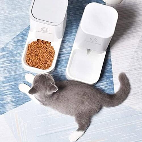 Pet Dog Cat Automatic Feeder Large Capacity Water Dispenser Plastic Dog Water Bottle Feeding Bowl Water Dispenser Feeder 1pc