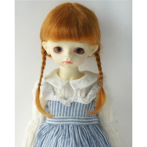 1/3 SD Mohair doll wigs JD018 8-9inch 21-23CM SD Pretty Anna Double braid BJD Hair Country Girl wig styles