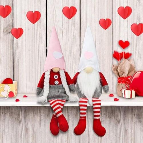 Gnome Doll Cartoon Long-legged Faceless Stuffed Toy for Valentine Day