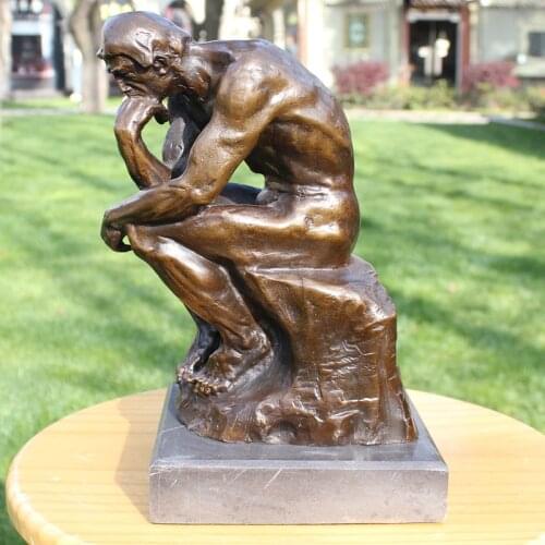 Meditation on art thinker Copper s Ornament bronze statue ornaments Home Furnishing business giftsroom Art Statue