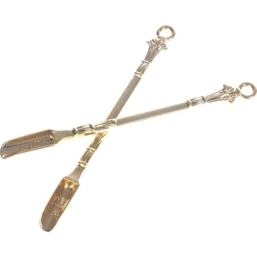 Mini Stainless Steel Scoop Gold Spoon Stir In Coffee Or Tea Sniffer Smell Flavor Gold Ornament Of Novel Design Tableware