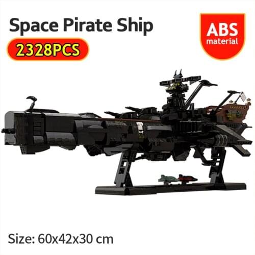 Space Pirates Arcadia Ship Model Captain Space Wars DIY MOC Building Blocks Movie Anime Series Battleship Bricks Kids Toys Gifts