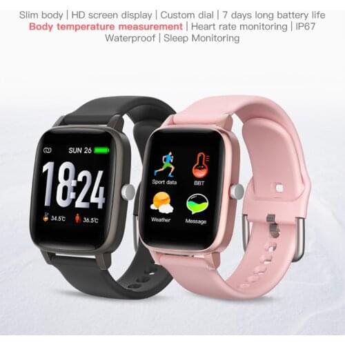 2020 New T98 Body Smart Watch Temperature Measurement Heart Rate Monitor Blood Pressure Fitness Sport Smartwatch for Women
