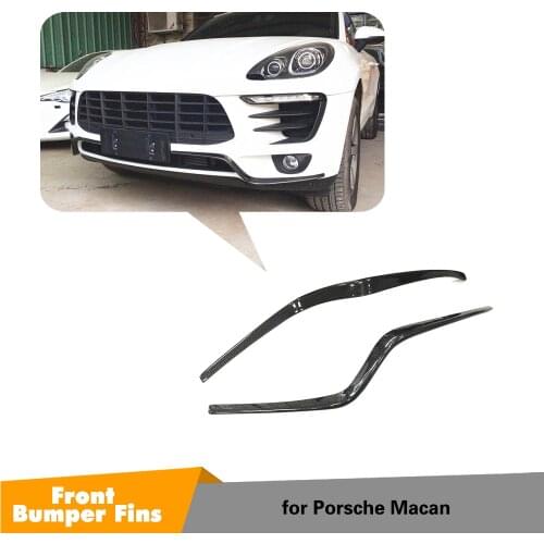 Carbon Fiber Front Bumper Lip Fenders Air Vents Fins Splitters Canards For Porsche MACAN Standard 2014 - 2017，Car Decal