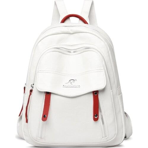 Luxury Ladies Backpack High Quality Soft Leather Backpacks for School Teenagers Girls Summer Style Women Bagpack Brand Backpack