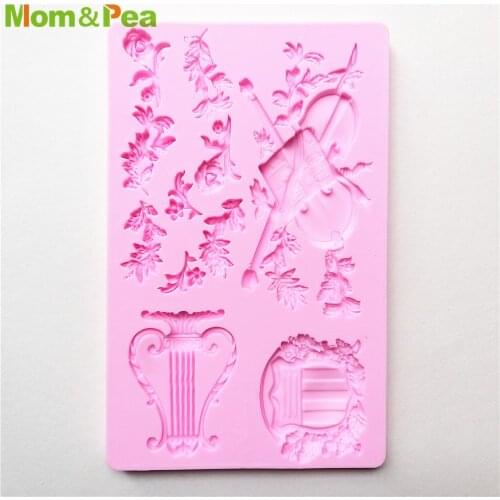 MPA2297 Blossom Violin Shaped Silicone Mold Gum Paste Chocolate Ornamental Fondant Mould Cake Decoration Tools
