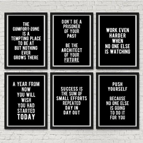 Modern Wall Art Motivational Posters and Prints Office Decor Entrepreneur Inspirational Canvas Painting Art Wall Pictures Prints