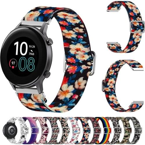 Printed Canvas Elastic Strap For Umidigi Uwatch 3S/2S/2 Watch Band For Umidigi Urun S Replacement Bracelet Correa Wristband 22MM