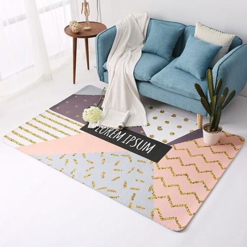 Trend Geometric Rugs And Carpets Home Living Room Abstract Rugs Cloakroom Carpet For Bedroom Non-Slip Coffee Table Floor Mats