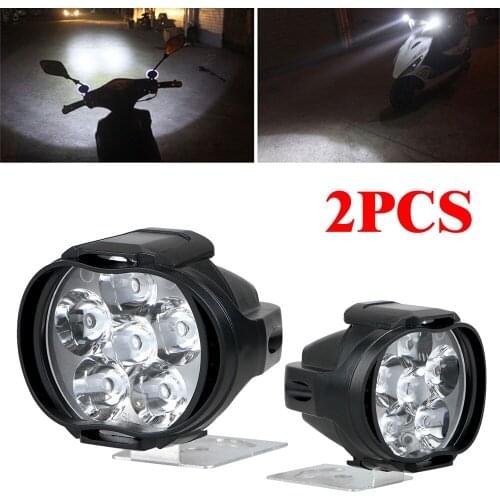 2pcs/set Universal Led Headlights Spot Fog Lamps 6 LED Waterproof Work Lamp 12V ATV For Motorcycle Car Electrocar