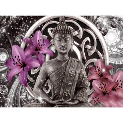 Yujohom Diamond Painting Cross Stitch Religion Embroidery Buddha Full Square Kits Diamond Mosaic Handicraft Hobbies and Crafts