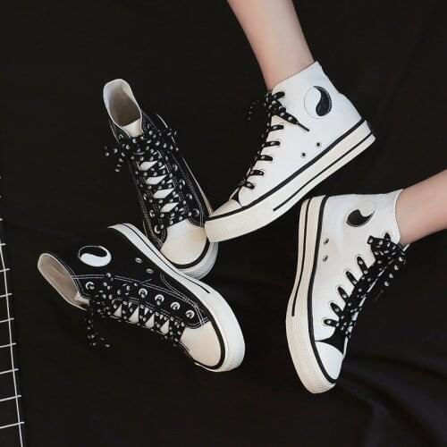 2019 Women Canvas Shoes Increase Internal Spring Woman Vulcanized Sneakers Students Autumn Tennis Shoes scarpe donna X14-66