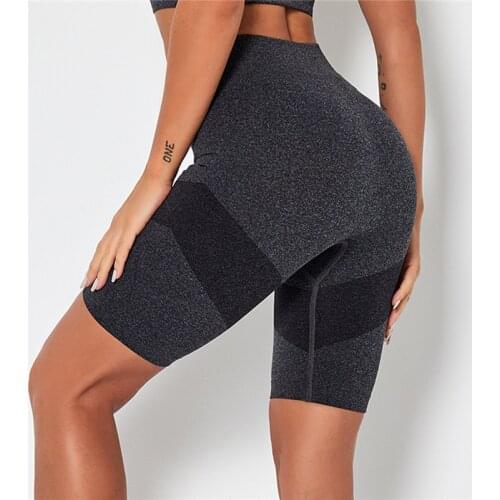 Women Seamless Sports Short Legging Gym Summer High Waist Leggings Push Up Tummy Control Workout Running Short Pants Women