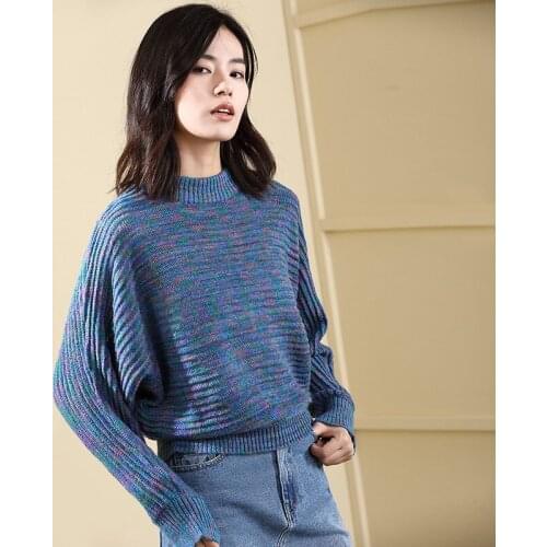 Blusas De Inverno Feminina Wool O-neck Sale Pullover 2018 And Winter New Pattern Bat Sleeve Knitting Sweater Woman