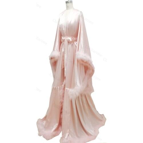 Ladies Sheer Long Tulle Robe Loose Pregnant Woman Photo Shooting Clothes