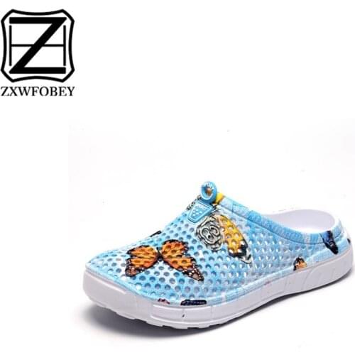 ZXWFOBEY Men Slippers Women Sandals Couple Slipper On Garden Shoes 2019 Fashion Summer Outdoor Slipper Beach Shoes