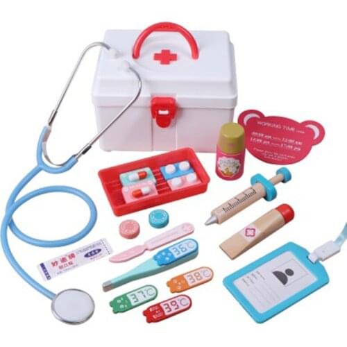 17PCS Doctor Toy Pretend Doctor Suit Nurse Injection Medical Kit Role Playing Classic Toy Simulation Doctor Toy