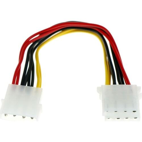 2pcs 4 Pin Molex Male To 2 Ports Molex IDE Female Power Supply Y Splitter Adapter Cable For PC, Cooling fan, CD Driver Hard Disk