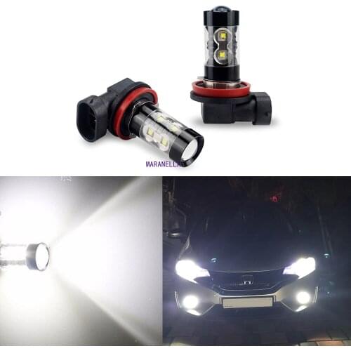 2x H8 H11 LED Bulb 9005/HB3 9006/HB4 Car Fog Lights DRL Lamp for Honda Civic 2006-2011 CRV 2008 CR-V City Fit Jazz Accord 2003