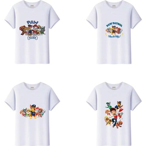 PAW Cartoon PATROL Kids Shirts T-Shirt for Childrens Children Girls Boys Girl Shirt Child Kids Kid Cotton