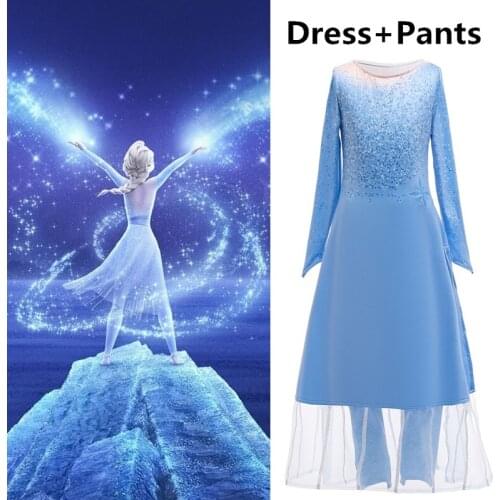 Kids Long Seleeve Cosplay For Girls Dress 2pcs Cosplay Princess Costume Children Birthday Party Vestido Halloween Disfraz Robe