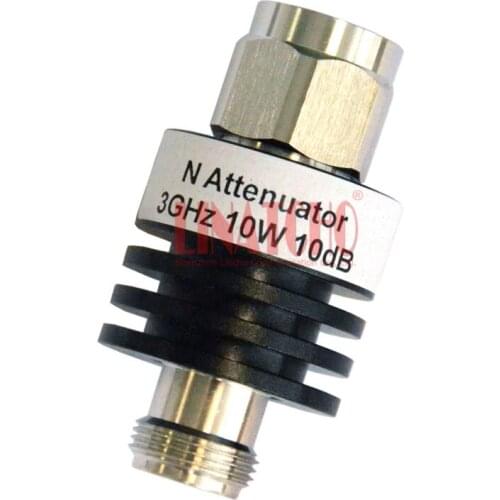 Good quality 50 ohm 10W coaxial n male to n female DC 0-3GHz 10db attenuator