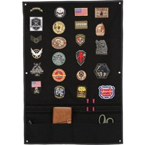 EDC Tool Finishing Cloth Hanging DIY Patch Display Board Storage Nylon Velcro Military Embroidery Badge Wall Decor Collection