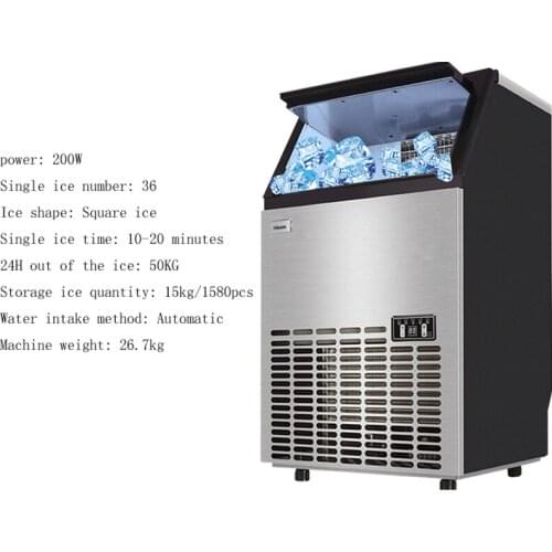 Intelligent Automatic Large Output Ice Maker Low Energy Consumption Square Ice Machine