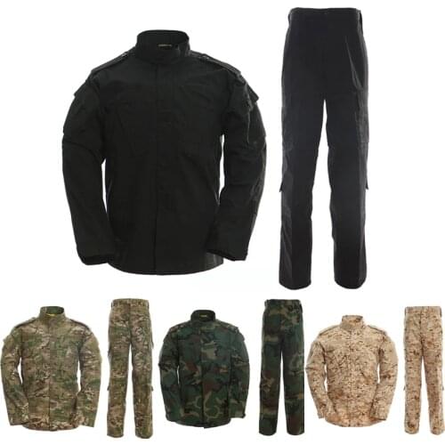 US Army Suit Adult Male Military Uniform Airforce Desert Jungle Outdoor Hunting Costumes ACU Camo Camouflage Combat Jacket