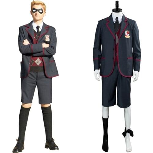 The Umbrella Academy Cosplay Costume School Uniform Top Sweater Pants Shirt Full Suit Adult Christmas Carnival Costume Men Women