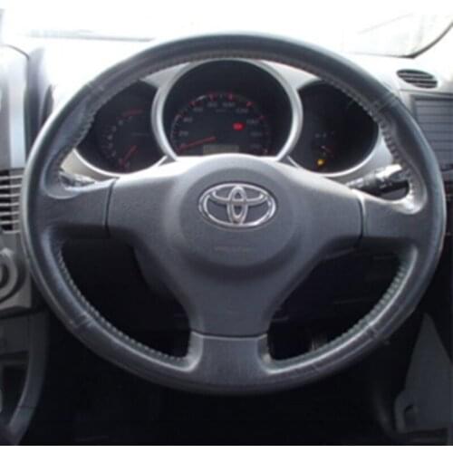 Hand Sewing Leather Car steering-wheel Cover for Toyota rush (with bumps) capa para volante braid on the steering wheel cover