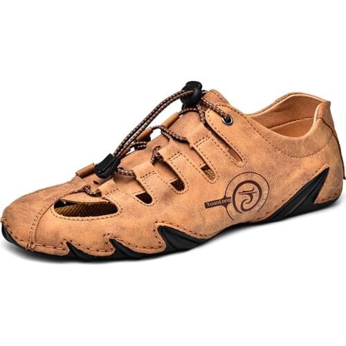 Summer Soft Outdoor Office Driving Beach Traveling Leather Men Casual Shoes