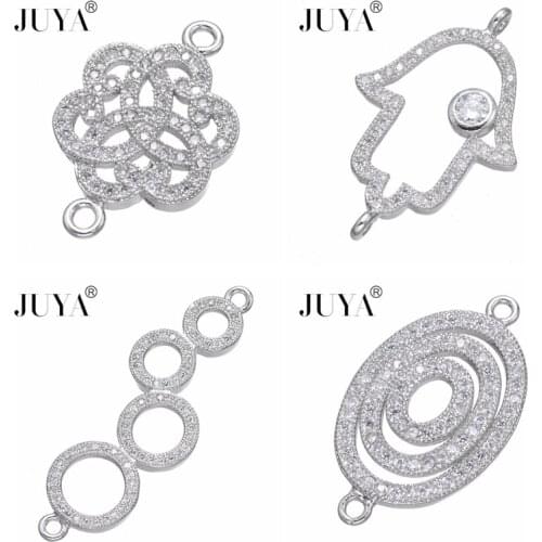 Fashion Connectors Charms For Jewelry Making Color AAA Cubic Zirconia Rhinestone Charms Pendant DIY Bracelets Necklaces