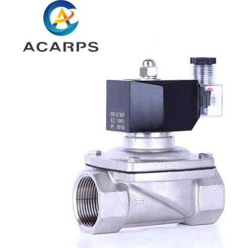 1-1/4" Stainless Steel Normally Closed Solenoid Valve IP65 Pipe Control Switch Valve Water Valve 220V 110V 24V 12V