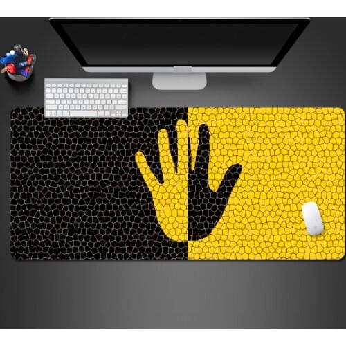 Novel And Creative Yellow And Black Hand Mouse Pad Rubber Mousepad PC Game Computer Mouse Pad For Hot Trackball Mouse Mats