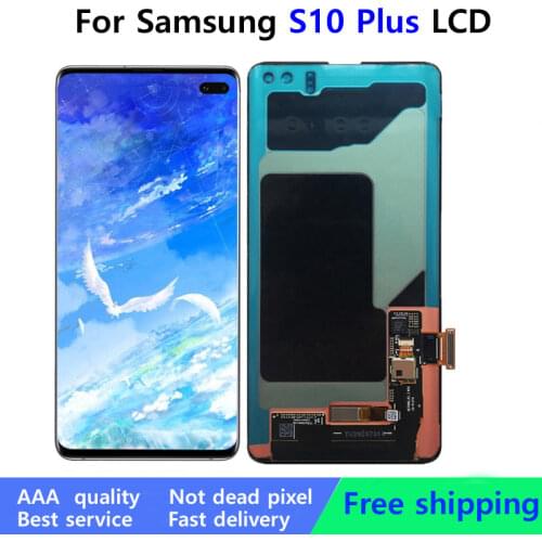 Original For SAMSUNG Galaxy S10 SM-G9730 G973F S10 Plus G975 SM-G975F S10E G970F/DS LCD Display Digitizer Touch Screen