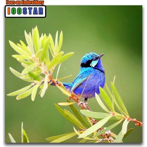 Full Square Diamond painting Blue Kingfisher DIY 3D Diamond mosaic bird Full Round Diamond embroidery Cross stitch animal