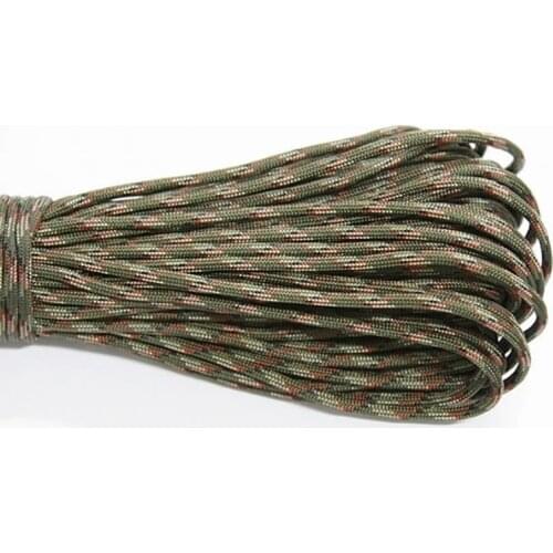 Dropshipping 4mm 50FT 100FT (31Meters) 7 Stand Cores Paracord Rope Cuerda Escalada Paracorde Bracelets Paracord Rope 27 Colors