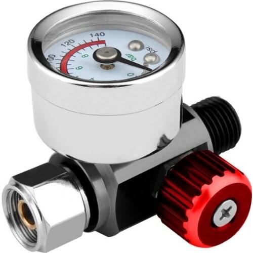 Spray Gun Air Regulator 1/4" BSP Thread Mini Tail Pressure Gauge Air Filter Regulator Pneumatic Control Airbrush Tools