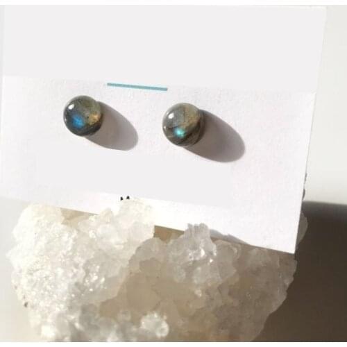 Labradorite Stud Earrings- Crystal Earrings