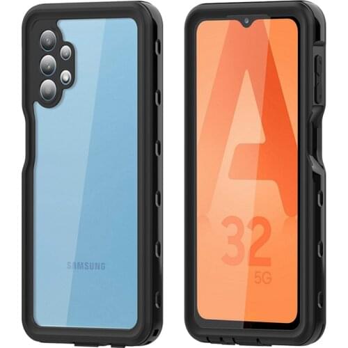Shellbox IP68 Swimming Waterproof Phone Case For Samsung Galaxy A32 5G Transparent Seal Shockproof Cover For Samsung A32 5G Case