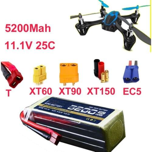High rate battery 3s 25c 11.1v 5200mah aeromodeling battery aircraft li-poly battery 25C low resistance rechargeable fpv battery