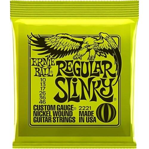 Ernie Ball 2221 Nickel Regular Slinky Electric Guitar Strings 010-046