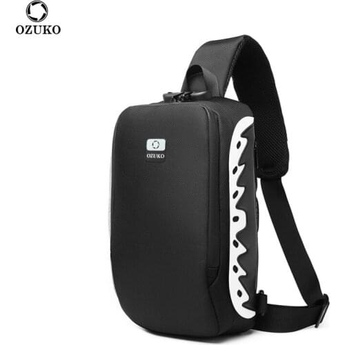 OZUKO Men Shoulder Bag Anti-theft Crossbody Bag Splashproof Male Messenger Bags Fashion Reflective Sling Bag for Teenagers New
