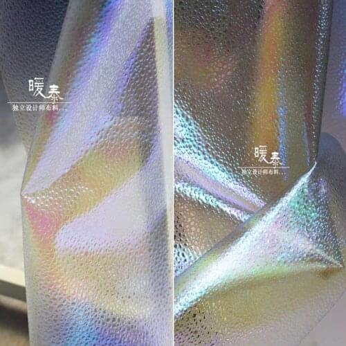 TPU Fabric Rainbow Transparent PVC Plastic Film Waterproof DIY Raincoat Background Decor Bags Clothes Designer Fabric