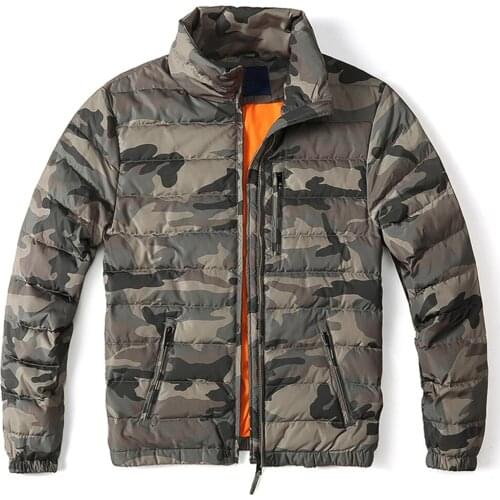 Outdoor Man Down Jacket Winter Warm Grey Duck Down Coat Men American Style Military Mens Cotton Padded Parkas Male Trench Coat