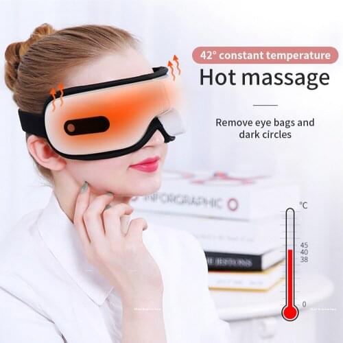 Smart Airbag Vibration Eye Massager High Frequency Electric Bluetooth Eye Care Hot Compress Foldable Protection Fatigue Massage
