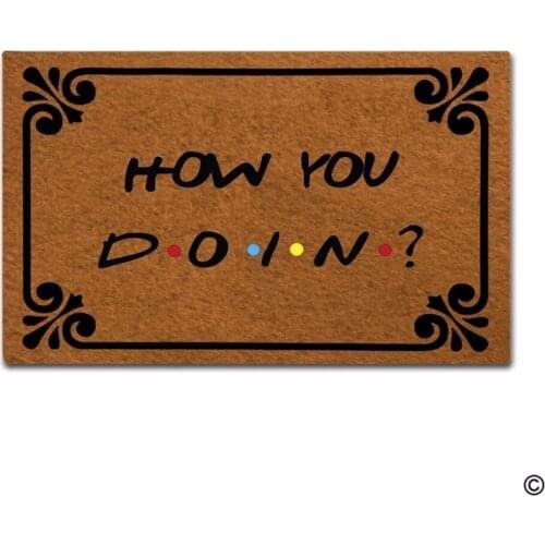 Indoor Outdoor Entrance Mat How You Doin Non-slip Doormatfor Indoor Outdoor Use 23.6x15.7 Inch